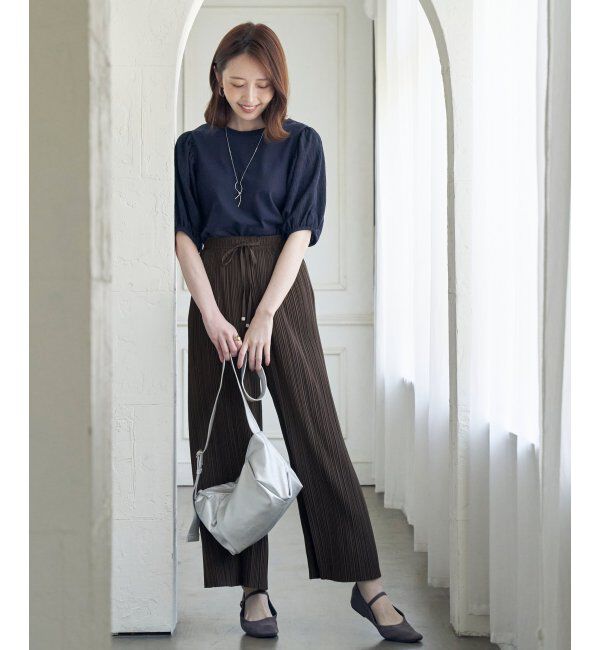 ikka「さらっとプリーツワイドパンツ」|その他|