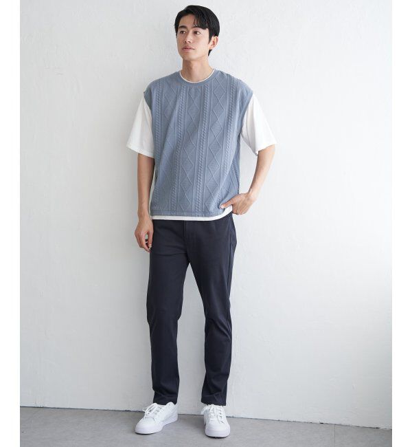 ikka「フクレジャカードフェイクベストTシャツ」|Tシャツ・カットソー|