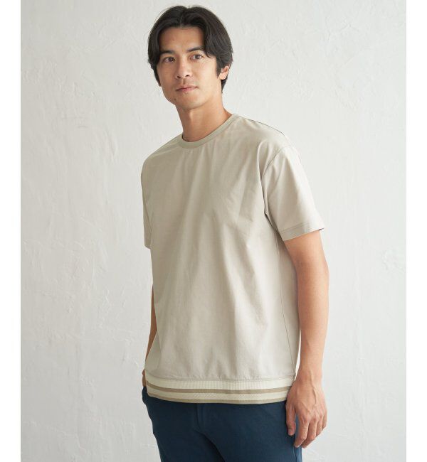 ikka「冷感DRYジョーゼットリブTシャツ」|Tシャツ・カットソー|