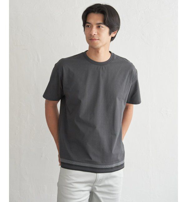 ikka「冷感DRYジョーゼットリブTシャツ」|Tシャツ・カットソー|