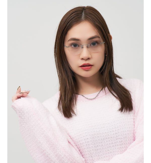  「SUNCUTGlasses/UV100%CUT リムレス サングラス | チタン [度無し専用] カラーレンズ 紫外線対策 UVカット」|サングラス|