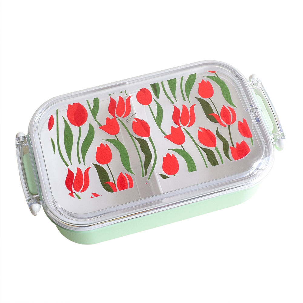 BACKYARD FAMILY「ランチボックス 1段 500ml 通販 日本製 Plune 弁当箱 一段 お弁当箱 レディース」|食器・キッチングッズ|レッド2