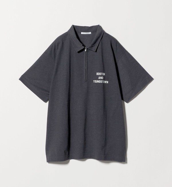 BEAUTY&YOUTH UNITED ARROWS「コットンポリエステル ジップ ビッグ ポロシャツ」|ポロシャツ|DK.GRAY