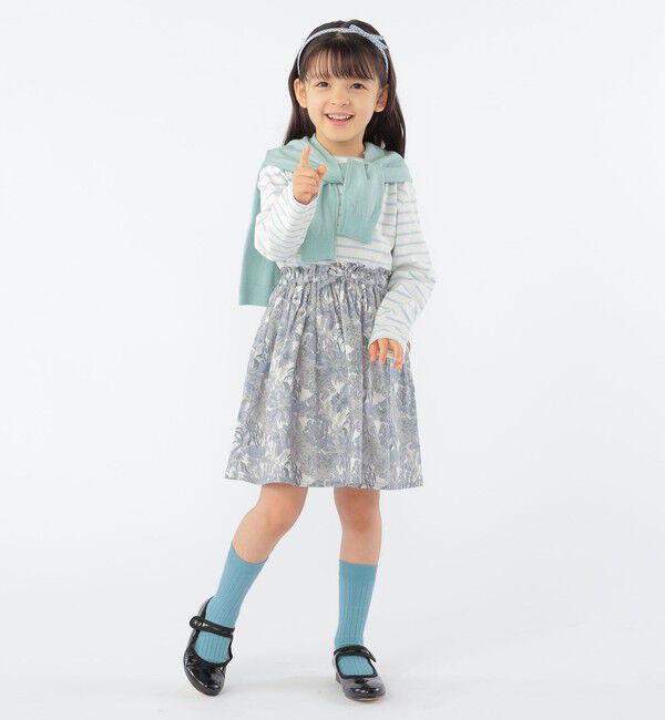 SHIPS KIDS「SHIPS KIDS:100～130cm / ボーダー 長袖 TEE」|Tシャツ・カットソー|