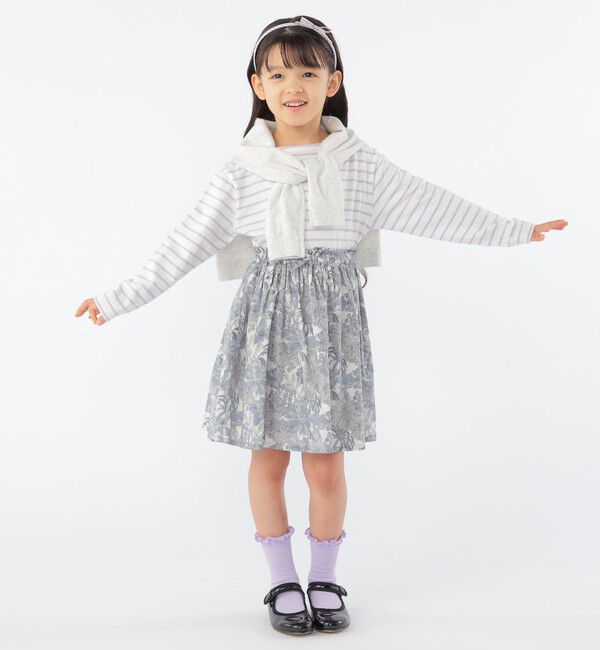 SHIPS KIDS「SHIPS KIDS:100～130cm / ボーダー 長袖 TEE」|Tシャツ・カットソー|