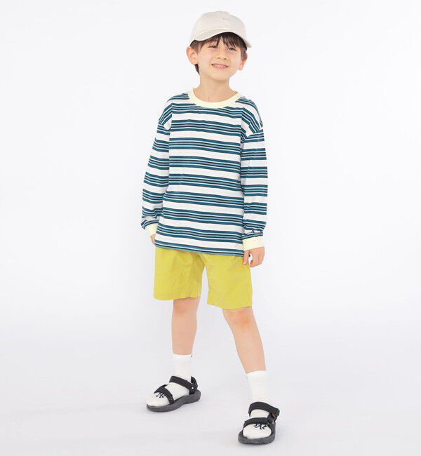 SHIPS KIDS「SHIPS KIDS:100～130cm / マルチ ボーダー 長袖 TEE」|Tシャツ・カットソー|