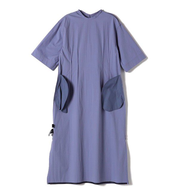 SHIPS for women「SHIPS Primary Navy Label:〈洗濯機可能〉コットン ナイロン ブルー ワンピース」|ワンピース|