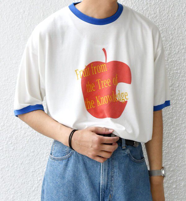 SHIPS any「SCREEN STARS: レトロ プリント リンガー Tシャツ◇」|Tシャツ・カットソー|