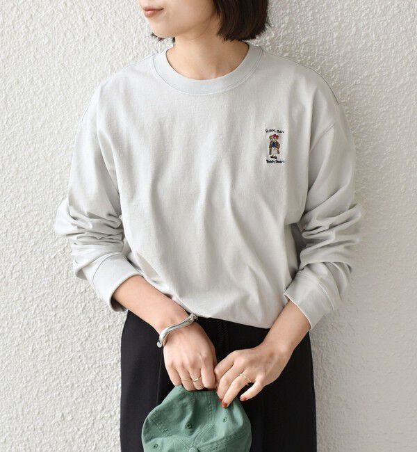SHIPS Colors 「SHIPS Colors:TeddyBear(R) 1ポイント 刺繍 ロンT◇」|Tシャツ・カットソー|ライトグレー