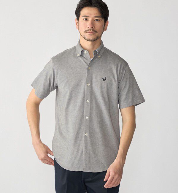 SHIPS「【WEB限定】SHIPS: 〈吸水速乾〉ドライピケ ワンポイント ロゴ ボダンダウン シャツ」|Tシャツ・カットソー|