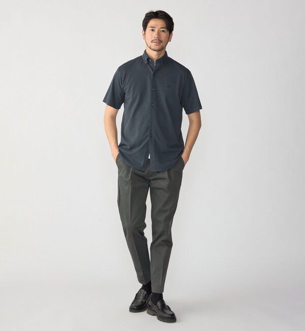 SHIPS「【WEB限定】SHIPS: 〈吸水速乾〉ドライピケ ワンポイント ロゴ ボダンダウン シャツ」|Tシャツ・カットソー|