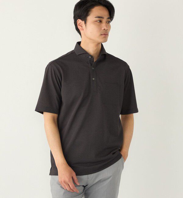 SHIPS Colors 「《予約》SHIPS Colors:〈速乾・接触冷感〉Breeze Cool(R) ポロシャツ◆」|ポロシャツ|ダークグレー