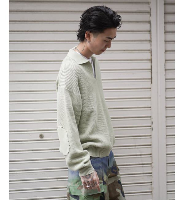 JOINT WORKS「スリーブ パッチ スキッパーニット / Sleeve Patch Skipper Knit」|ニット・セーター|