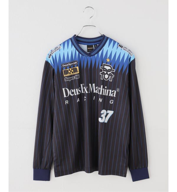 JOINT WORKS「DEUS EX MACHINA/デウスエクスマキナ ARRII MOTO JERSEY」|Tシャツ・カットソー|ブルー A