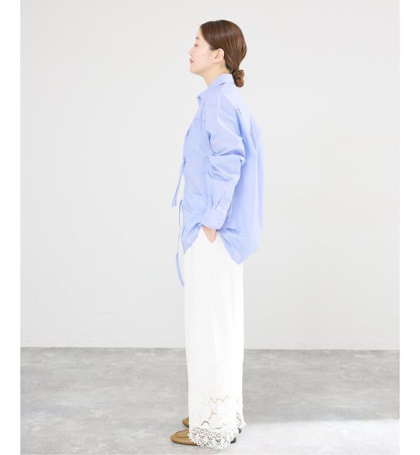 IENA「MA/RE/マレ RIBBON SHIRTS シャツ LIGHT COTTON 104 GR」|シャツ・ブラウス|