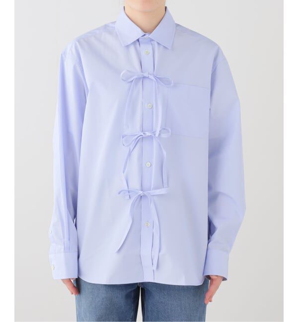 IENA「MA/RE/マレ RIBBON SHIRTS シャツ LIGHT COTTON 104 GR」|シャツ・ブラウス|