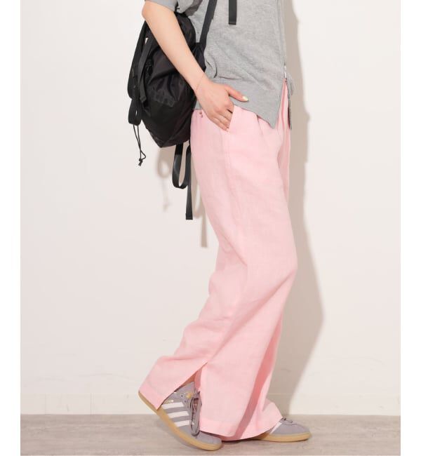 JOURNAL STANDARD relume「《一部WEB限定追加2》麻スリットイージーパンツ」|その他|ピンク A