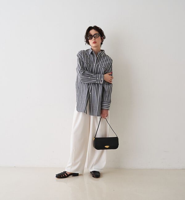 Rouge vif「【MAESTOSO/マエストソ】NOA BAGUETTE レザーショルダーバッグ」|ショルダー・メッセンジャー|