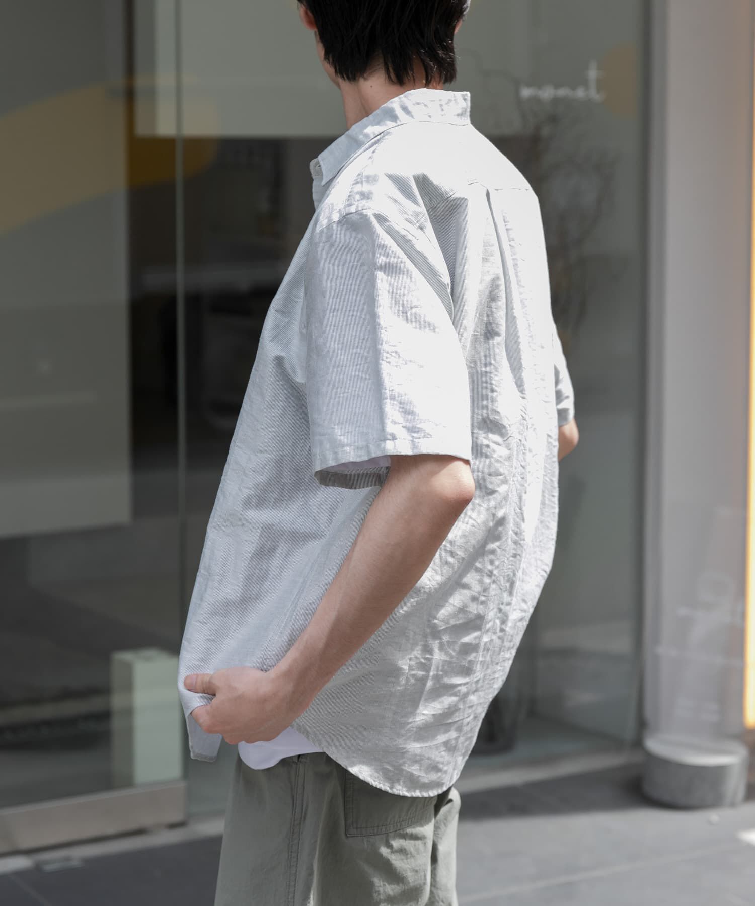 URBAN RESEARCH DOORS「FORK&SPOON　リネンワッシャーレギュラーカラーシャツ」|シャツ・ブラウス|