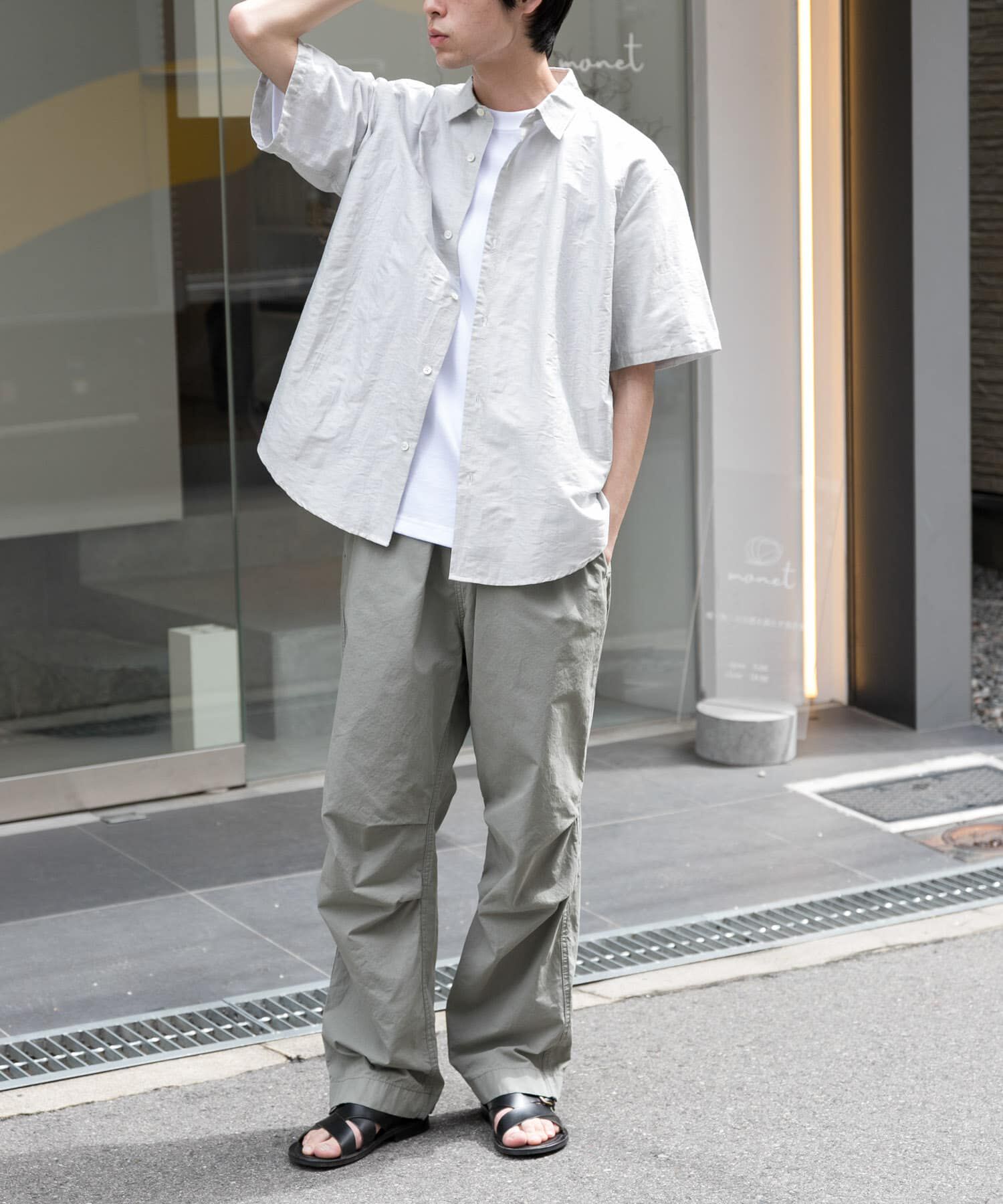 URBAN RESEARCH DOORS「FORK&SPOON　リネンワッシャーレギュラーカラーシャツ」|シャツ・ブラウス|