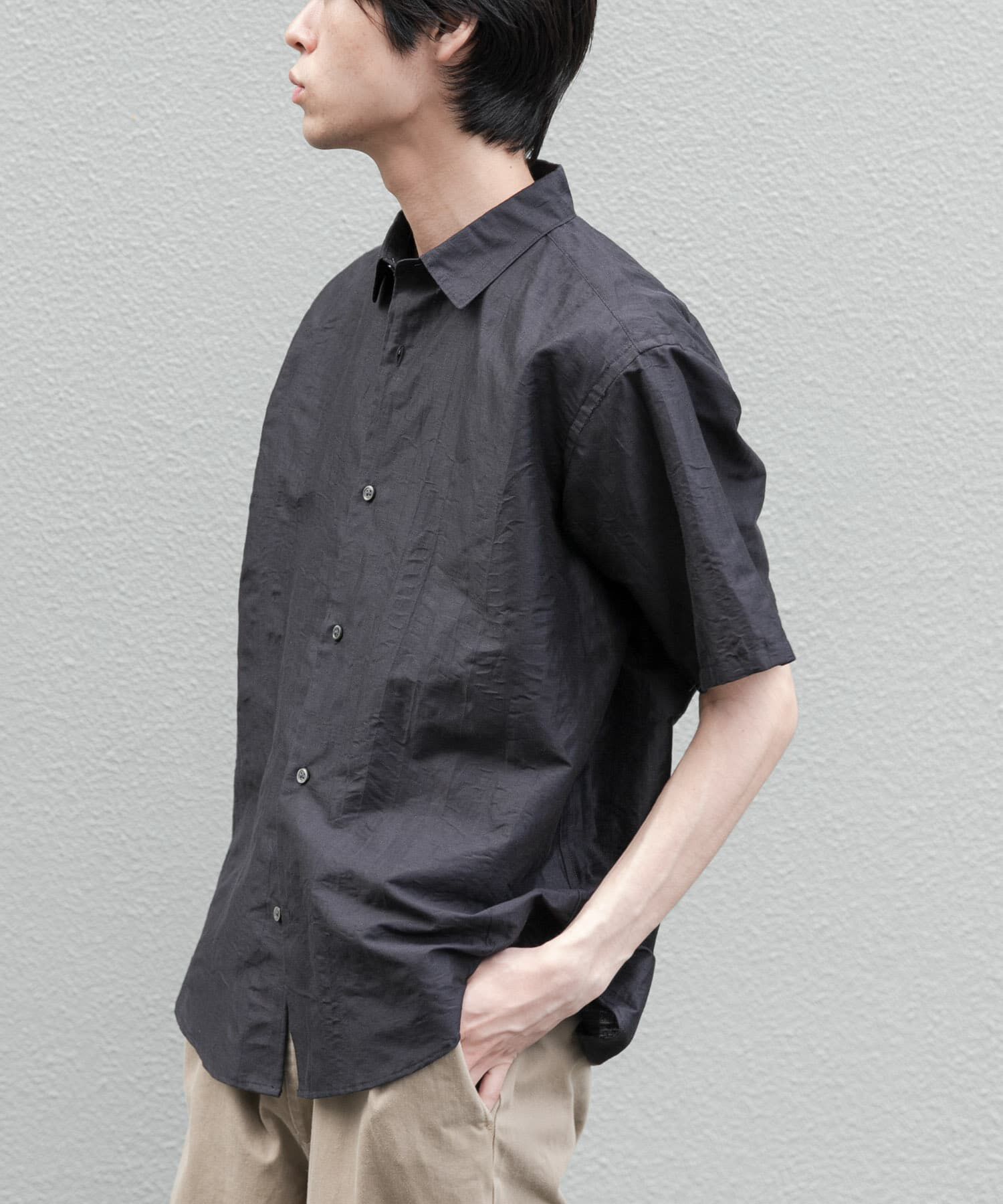 URBAN RESEARCH DOORS「FORK&SPOON　リネンワッシャーレギュラーカラーシャツ」|シャツ・ブラウス|