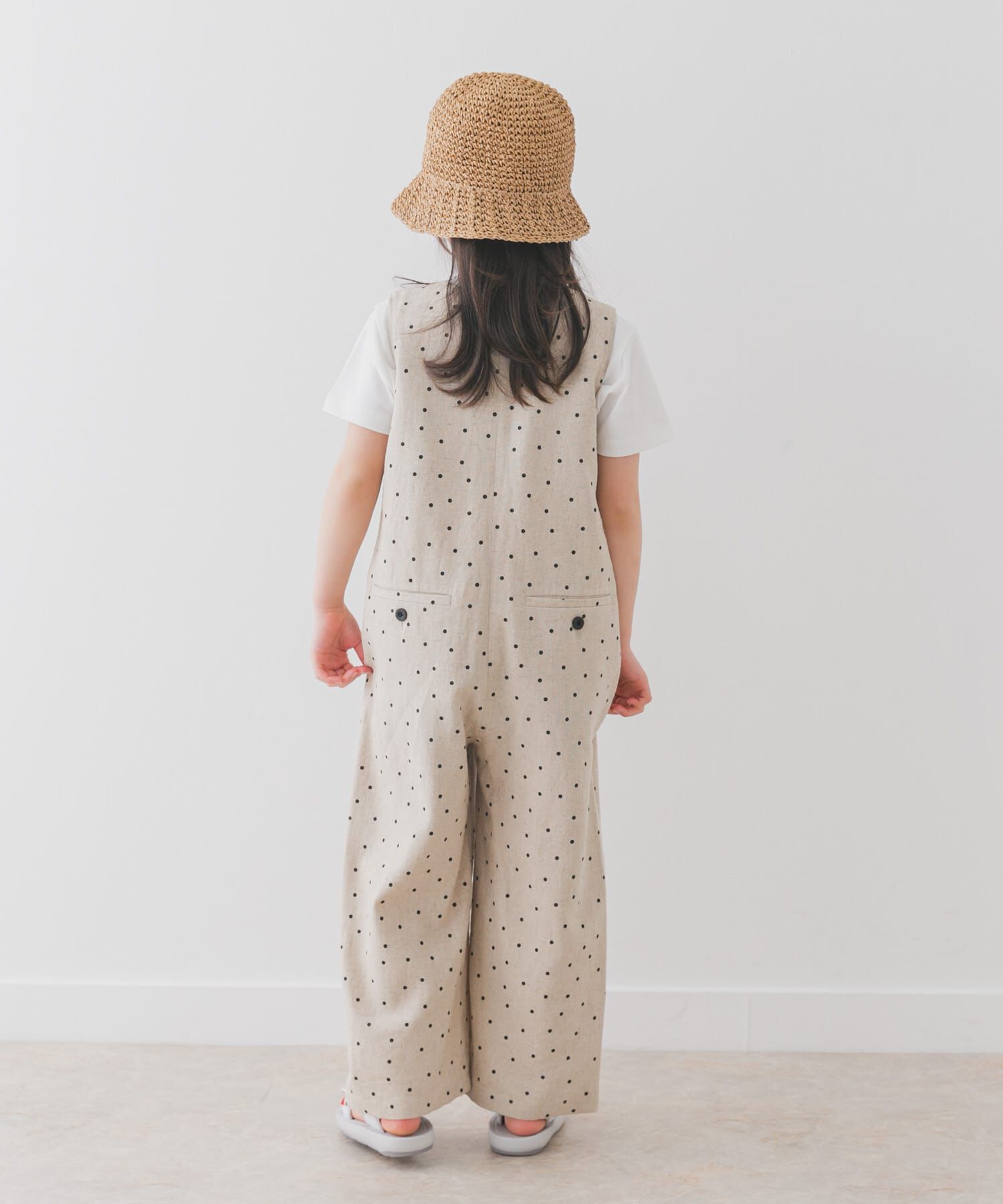 URBAN RESEARCH DOORS「『親子リンク』リネンレーヨンドットオールインワン(KIDS)」|ワンピース|