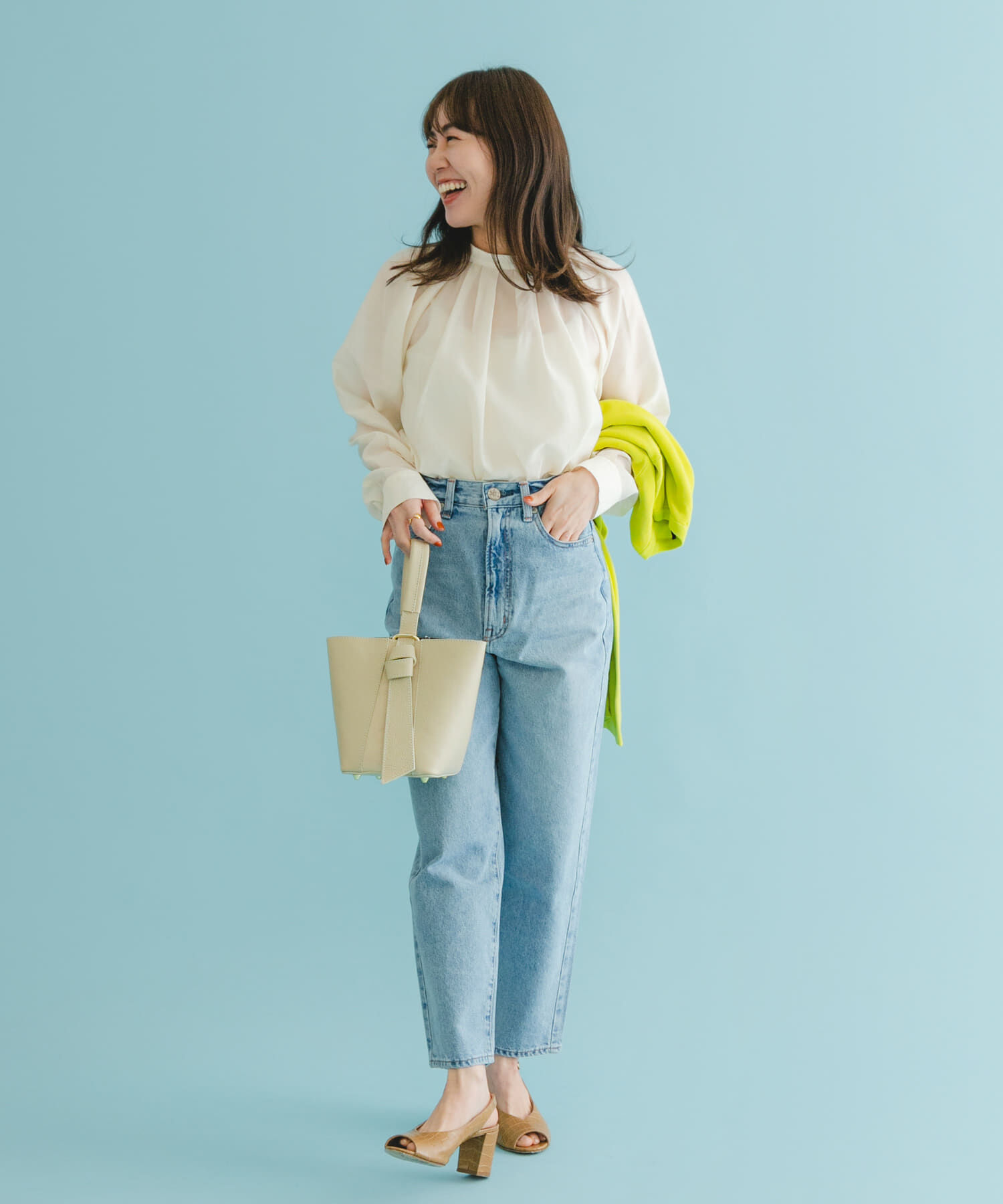 URBAN RESEARCH ROSSO「ランダムタックセミシアーブラウス」|シャツ・ブラウス|