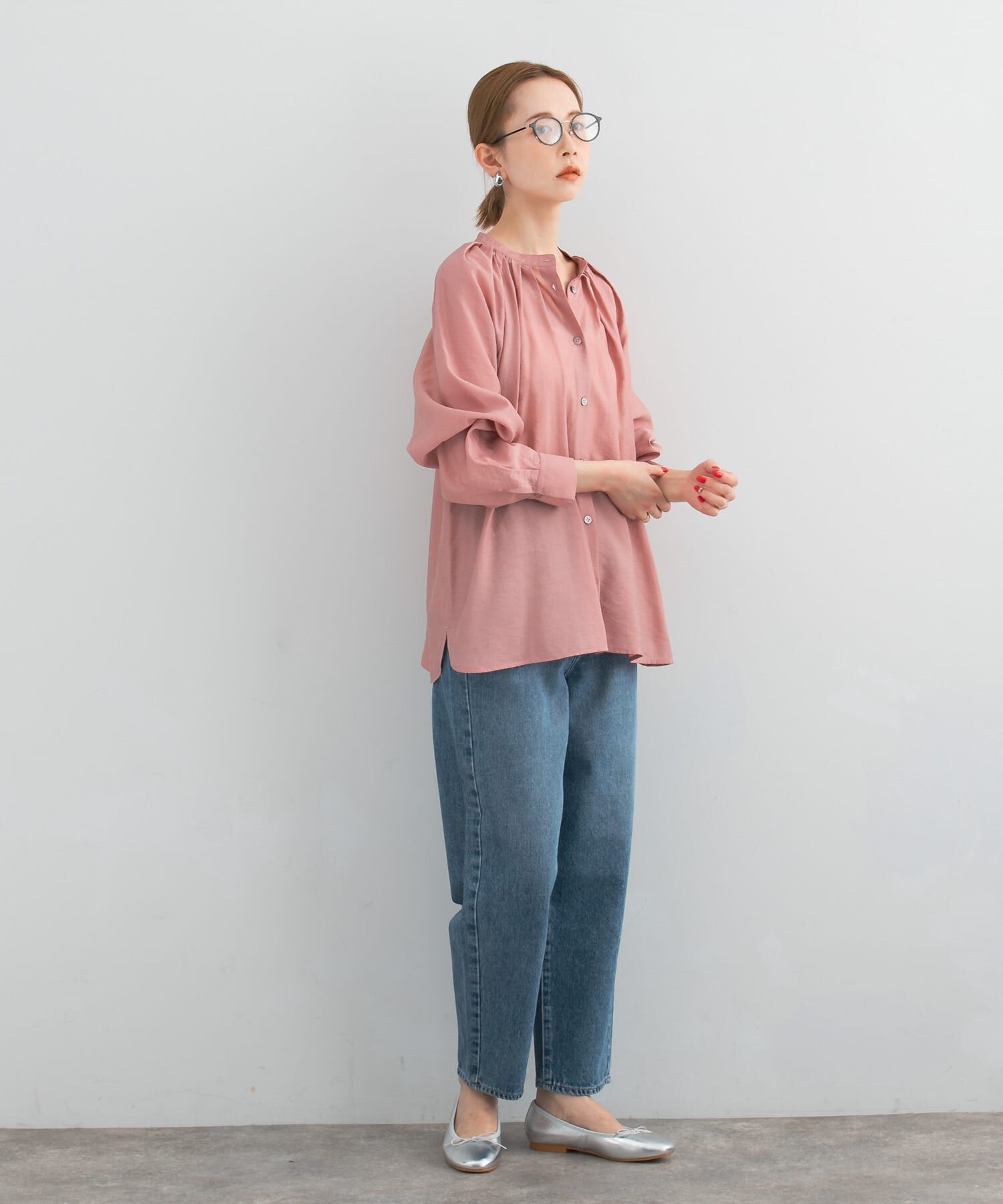 URBAN RESEARCH ROSSO「ランダムタックセミシアーブラウス」|シャツ・ブラウス|