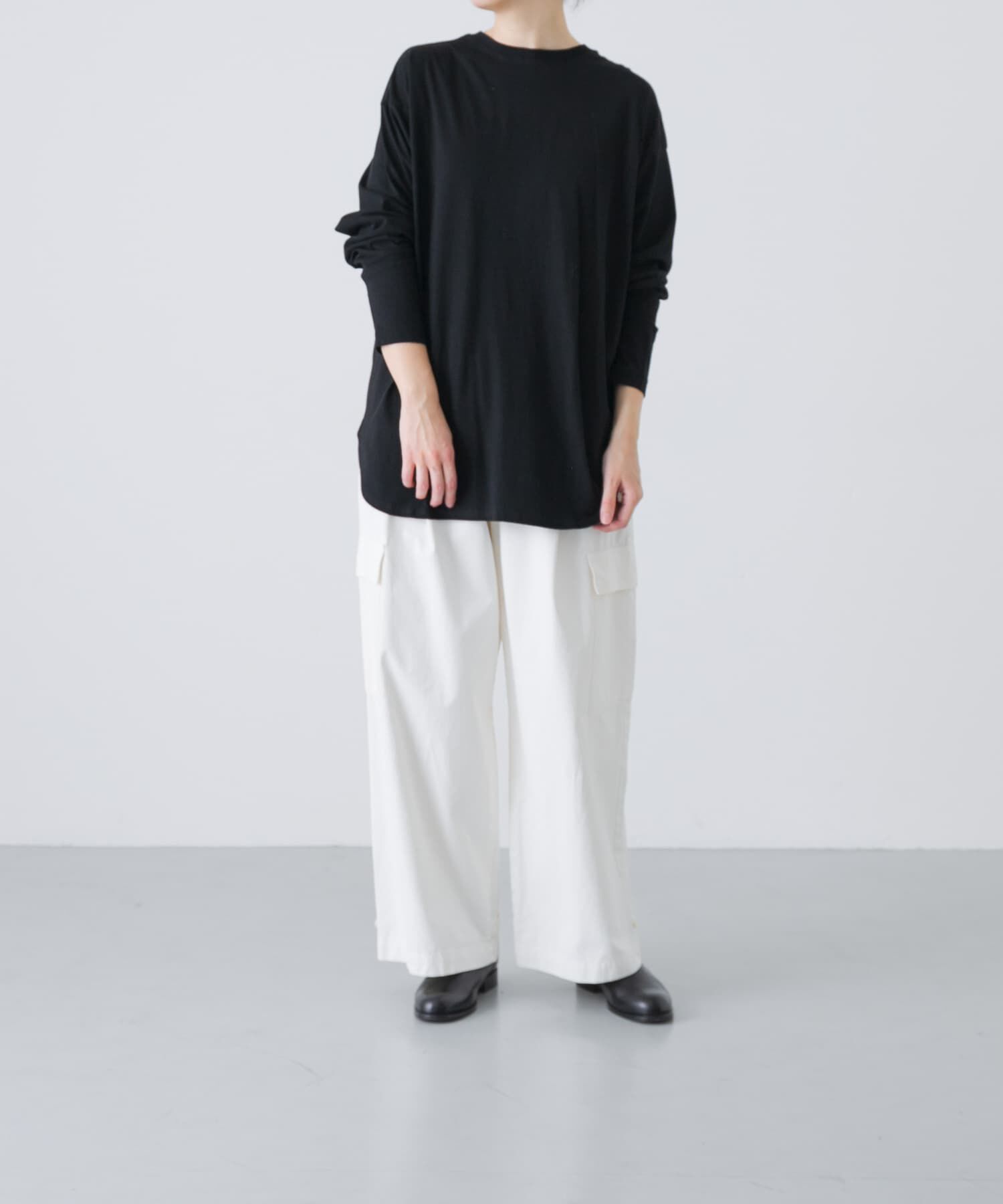 かぐれ「コットンクルーネックカットソー」|Tシャツ・カットソー|