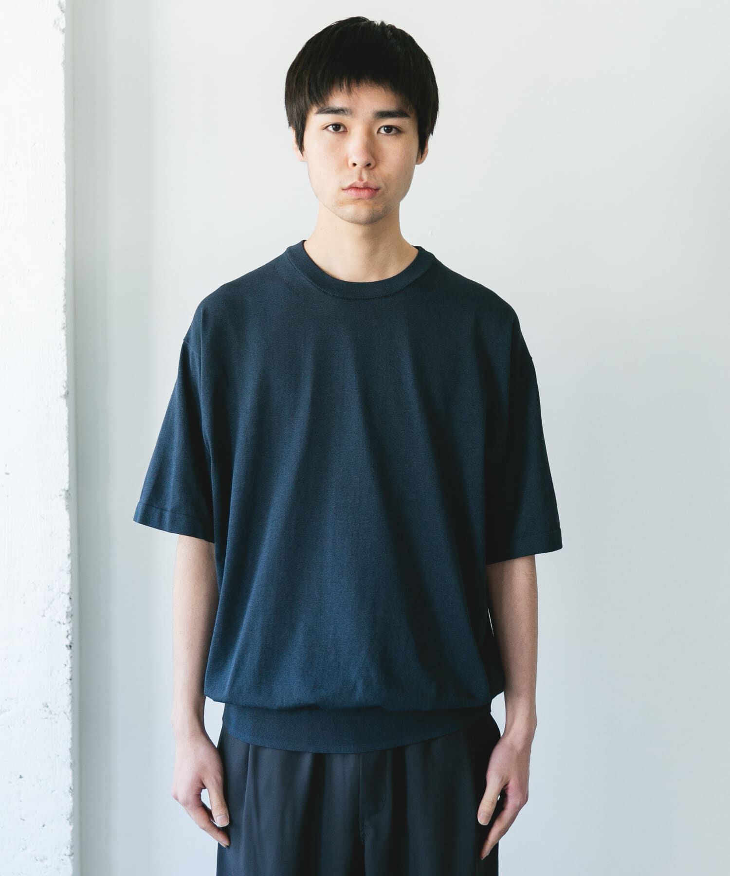 URBAN RESEARCH DOORS「『UR TECH』サマシェア クルーネックニット」|ニット・セーター|