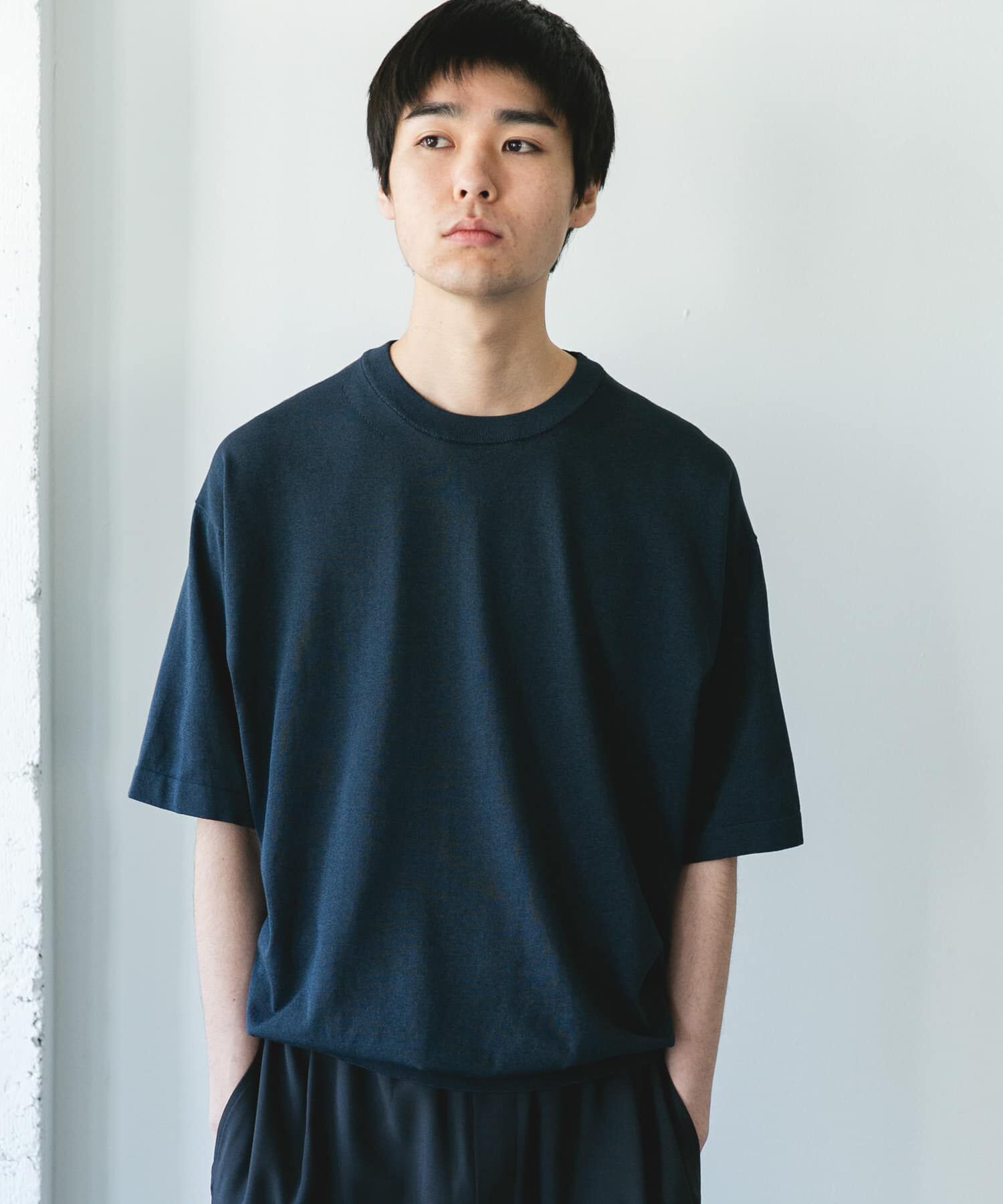 URBAN RESEARCH DOORS「『UR TECH』サマシェア クルーネックニット」|ニット・セーター|