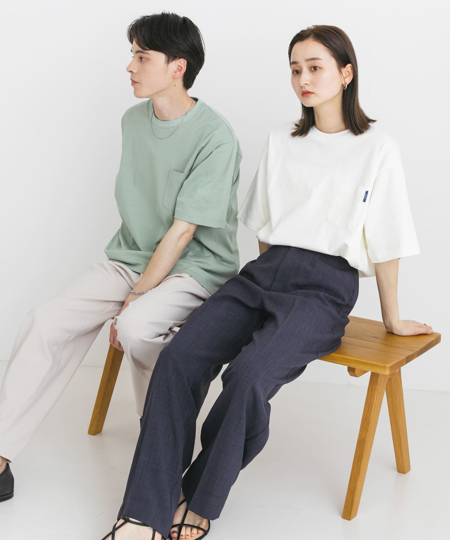 SENSE OF PLACE by URBAN RESEARCH「『WEB限定』『ﾕﾆｾｯｸｽ』ﾋﾟｽﾈｰﾑ付きﾎﾟｹｯﾄｼｮｰﾄｽﾘｰ 」|Tシャツ・カットソー|