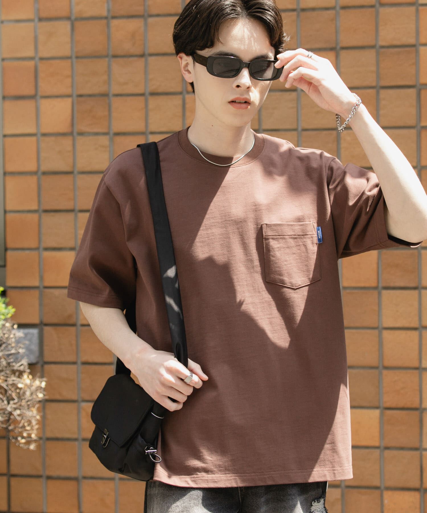 SENSE OF PLACE by URBAN RESEARCH「『WEB限定』『ﾕﾆｾｯｸｽ』ﾋﾟｽﾈｰﾑ付きﾎﾟｹｯﾄｼｮｰﾄｽﾘｰ 」|Tシャツ・カットソー|