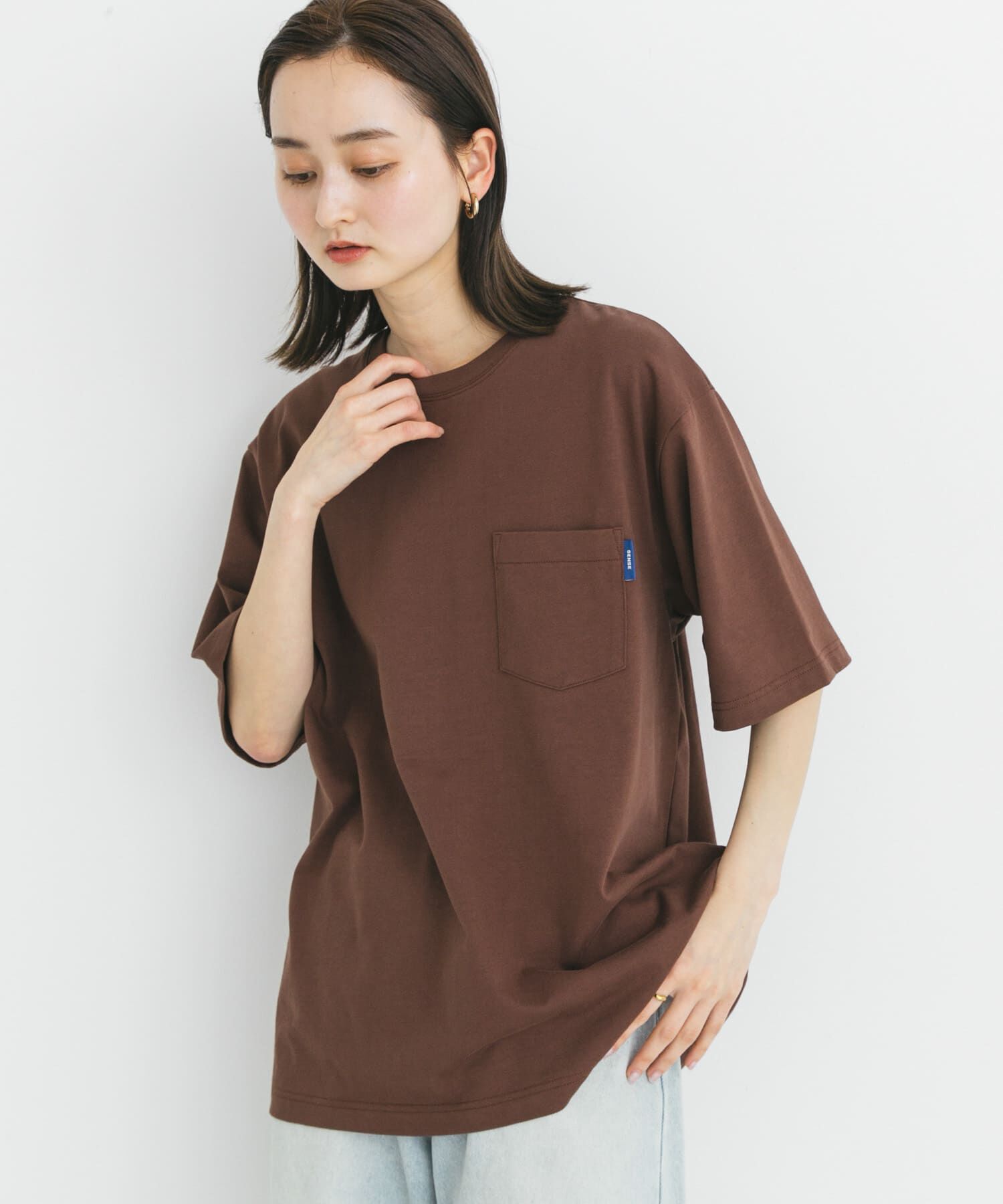 SENSE OF PLACE by URBAN RESEARCH「『WEB限定』『ﾕﾆｾｯｸｽ』ﾋﾟｽﾈｰﾑ付きﾎﾟｹｯﾄｼｮｰﾄｽﾘｰ 」|Tシャツ・カットソー|