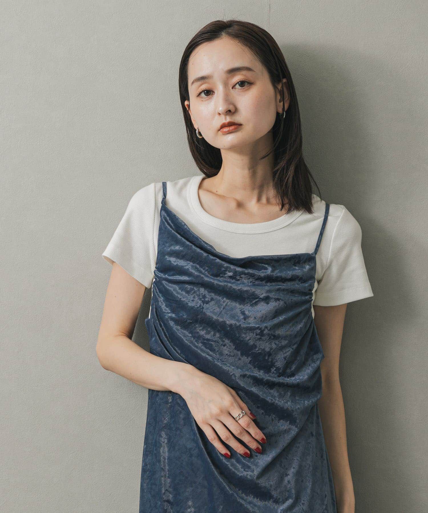 SENSE OF PLACE by URBAN RESEARCH「シアーベロアドレープキャミワンピ」|ワンピース|
