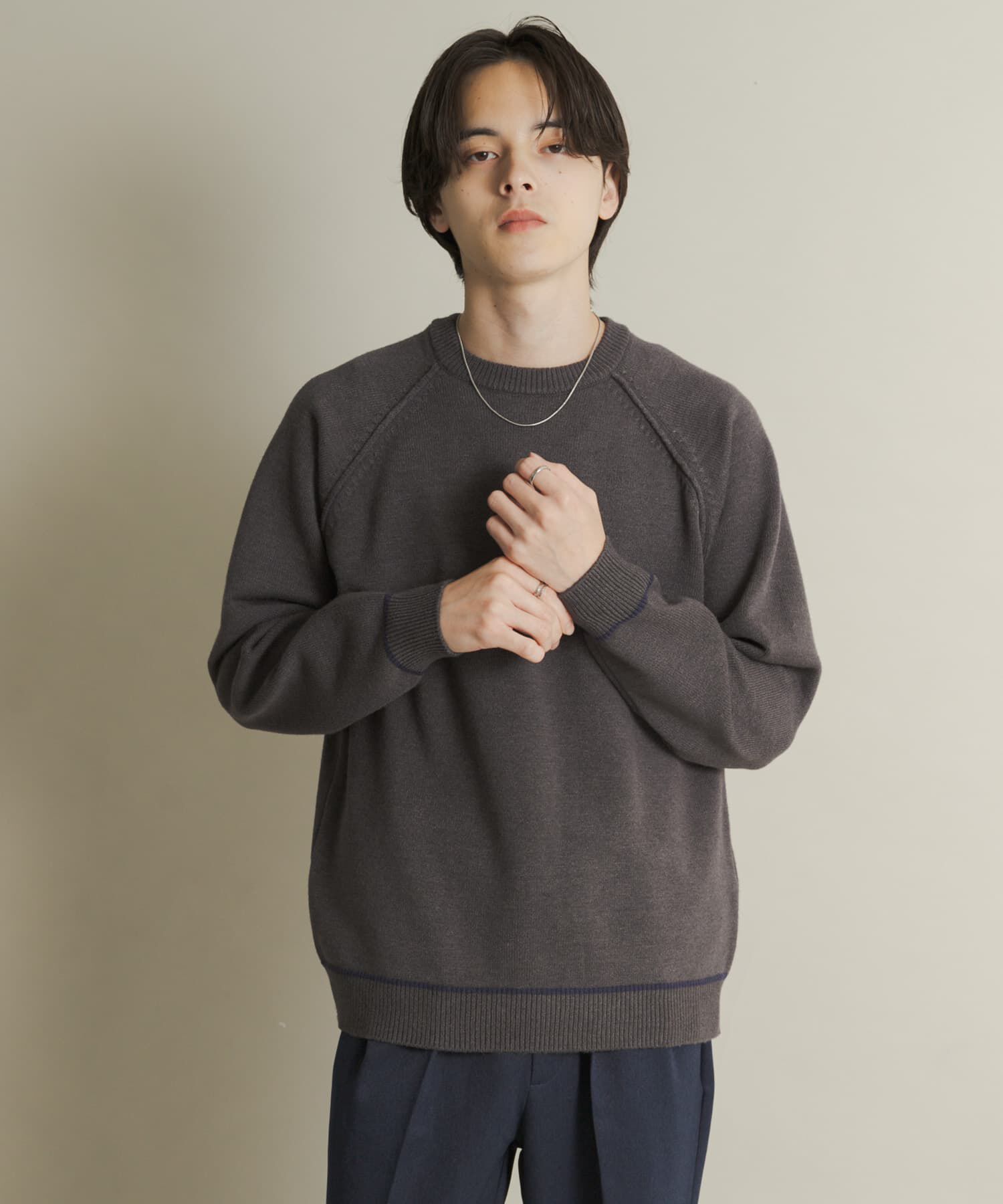 SENSE OF PLACE by URBAN RESEARCH「『一部WEB限定ｶﾗｰ』『洗濯可/毛玉防止』ｽﾄﾚｯﾁﾊｲｼｮｸﾗｲﾝﾆ」|ニット・セーター|
