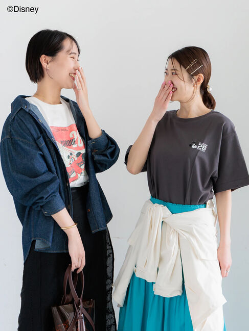 Te chichi「【Disney】MICKEY/ロゴプリントTシャツ」|Tシャツ・カットソー|
