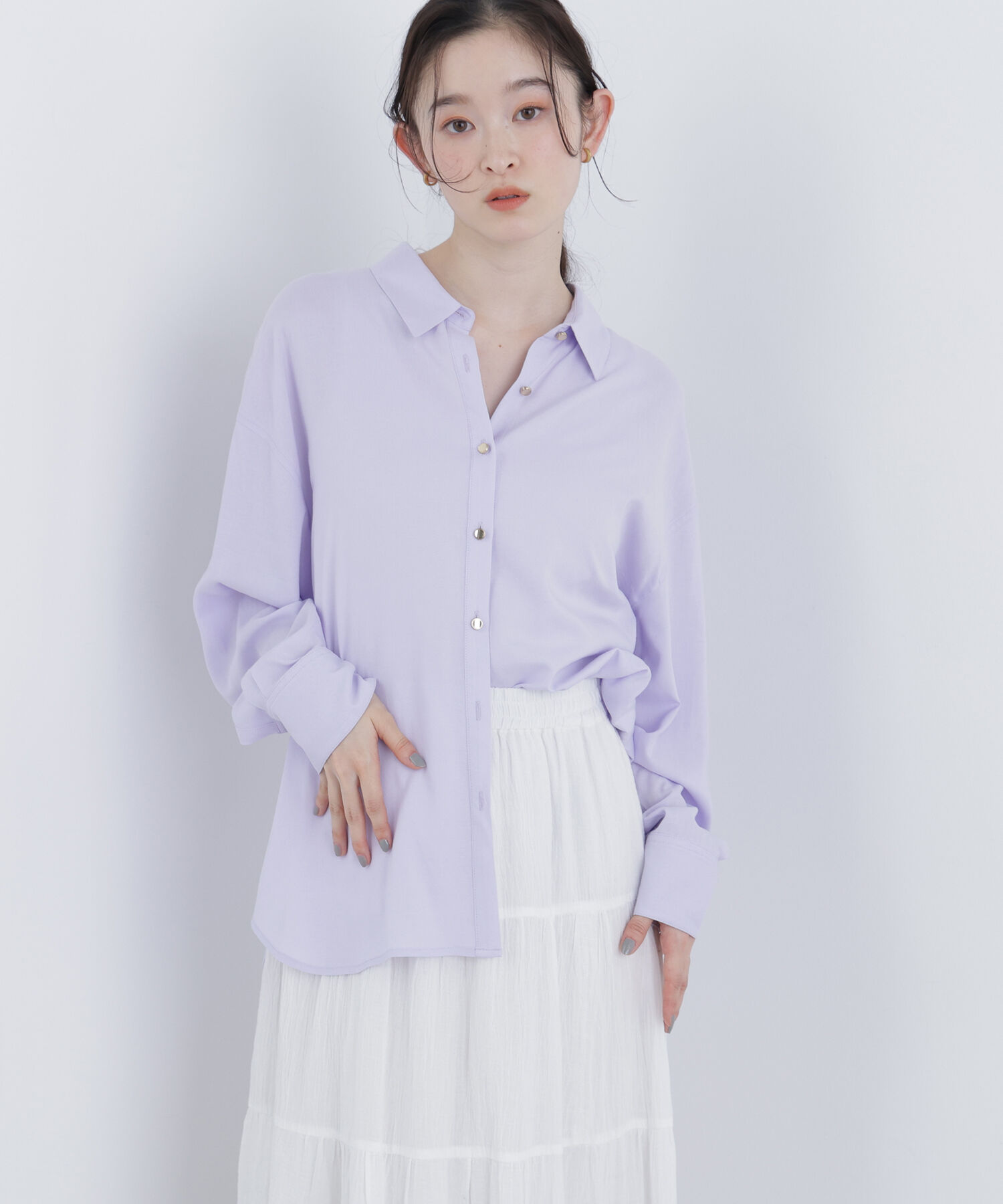  「〈N.〉リネンブレンドシャツ」|シャツ・ブラウス|