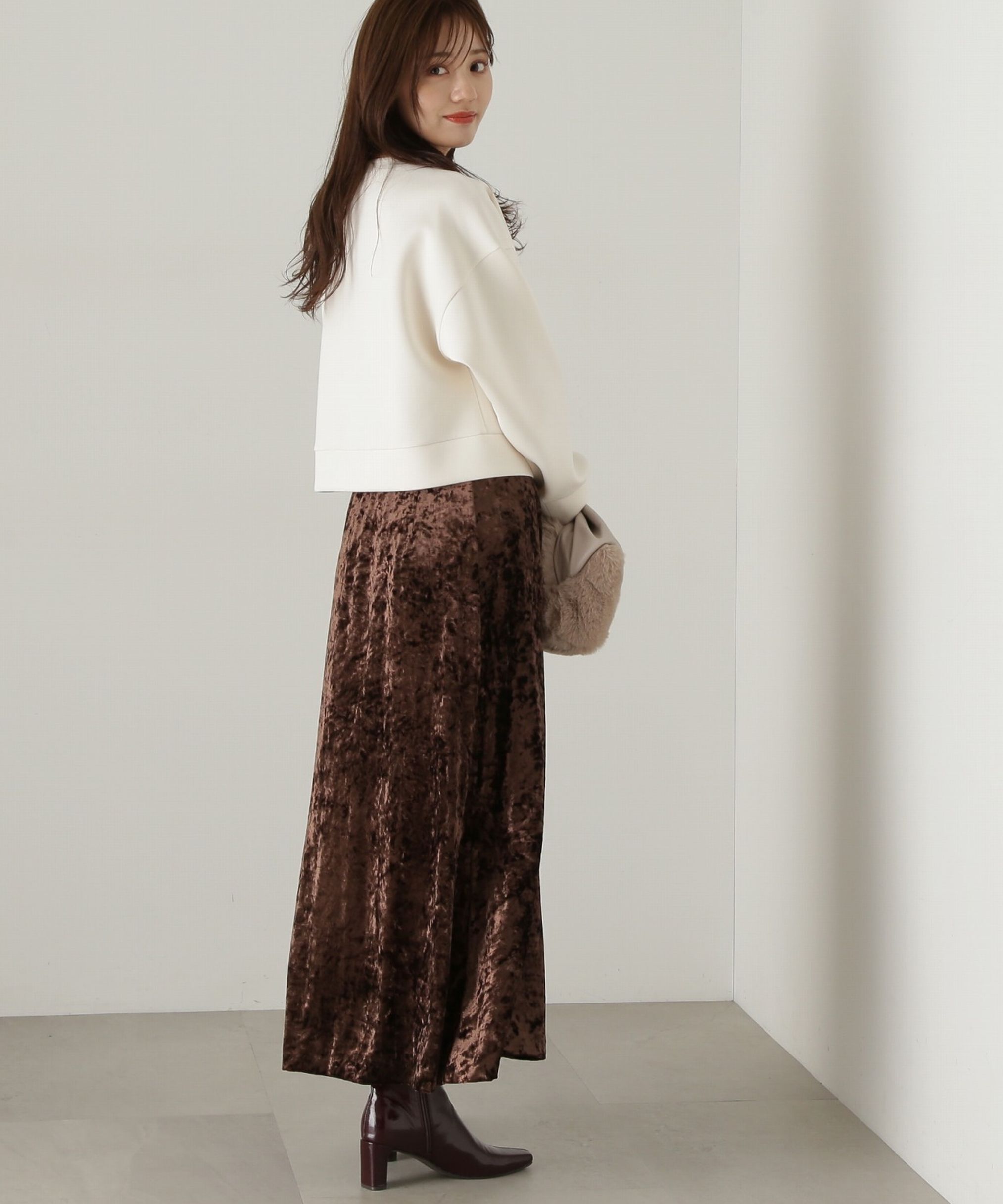 PROPORTION BODY DRESSING「ベロアロングスカート　24AW」|スカート|