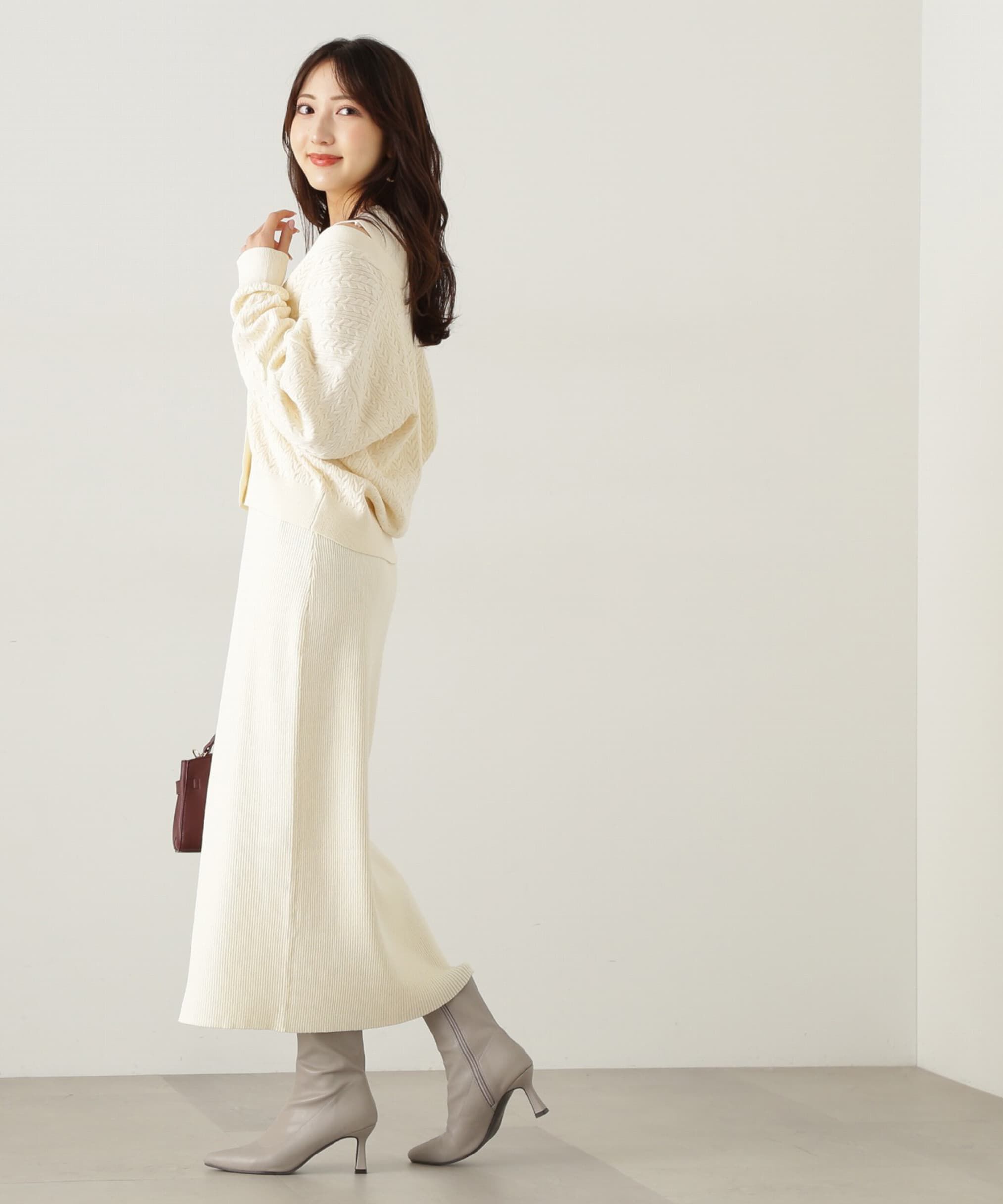 PROPORTION BODY DRESSING「ケーブルカーディガンニットセットアップ」|ワンピース|