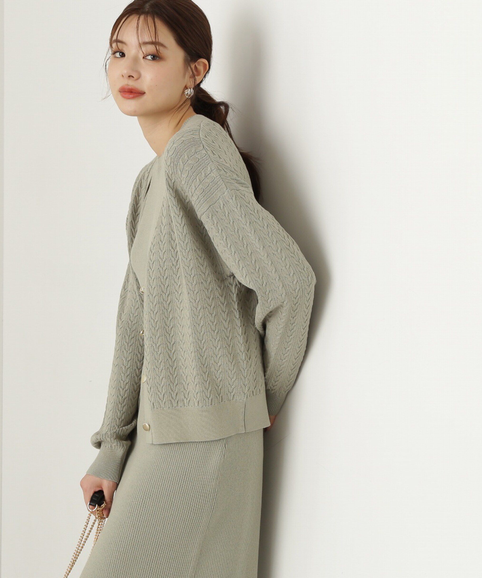 PROPORTION BODY DRESSING「ケーブルカーディガンニットセットアップ」|ワンピース|