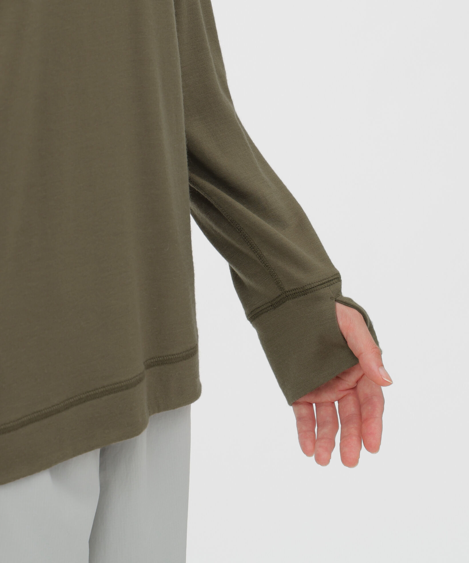  「FINEGAUGE WASHABLE WOOL JERSEY TOP」|Tシャツ・カットソー|