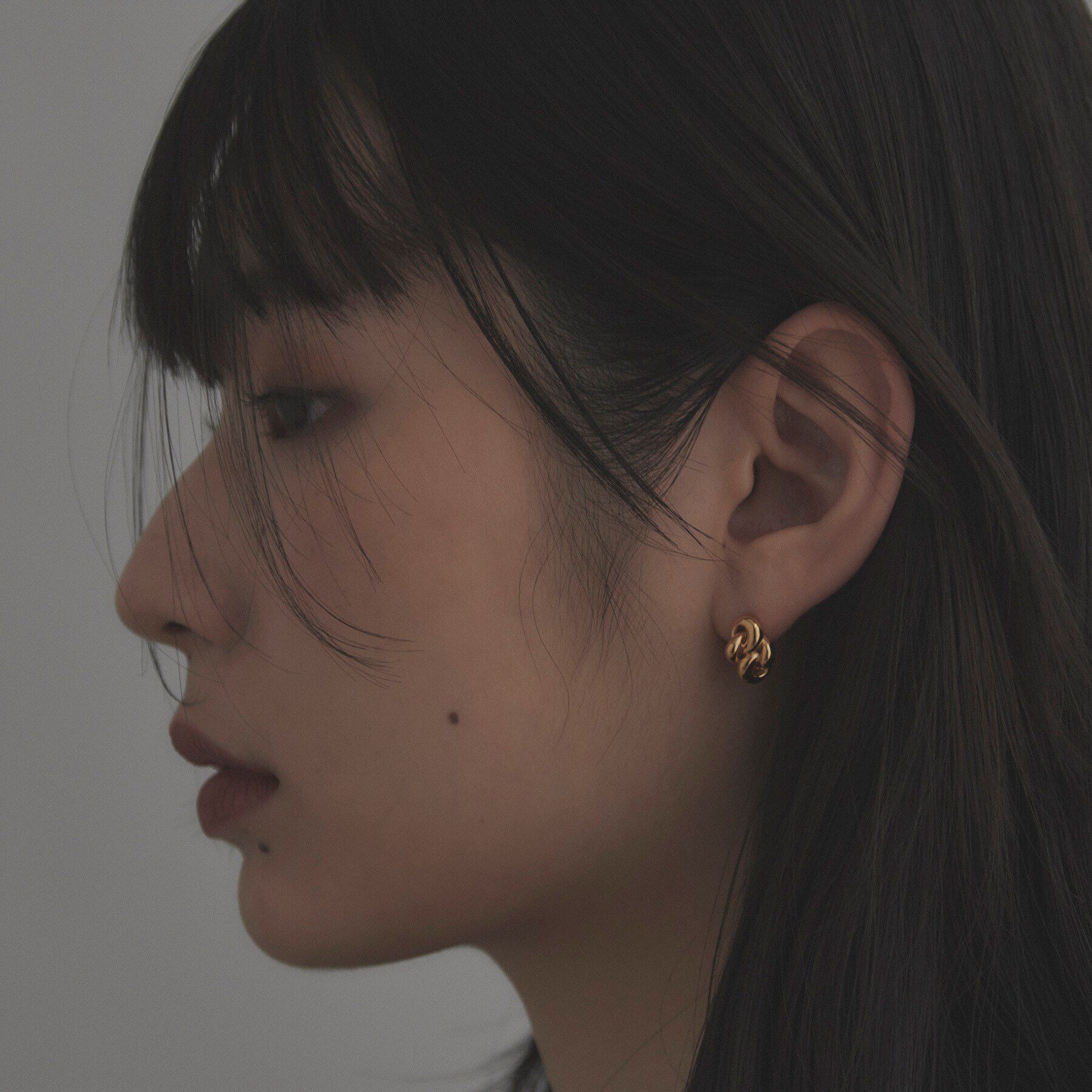 COCOSHNIK ONKITSCH「シルバー ニッティングモチーフ ピアス GP」|ピアス|