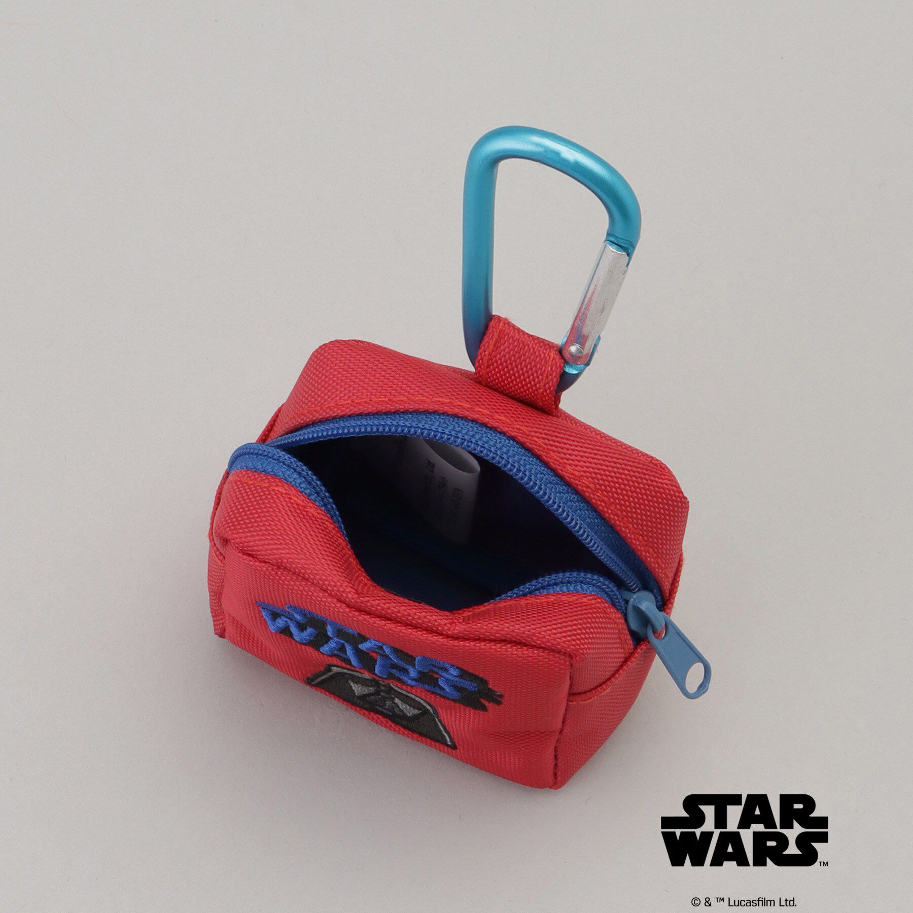212 KITCHEN STORE「カラビナ付きミニ刺繍ポーチ ダース・ベイダー ロゴ ＜STAR WARS スター・ウォーズ ＞」|その他|