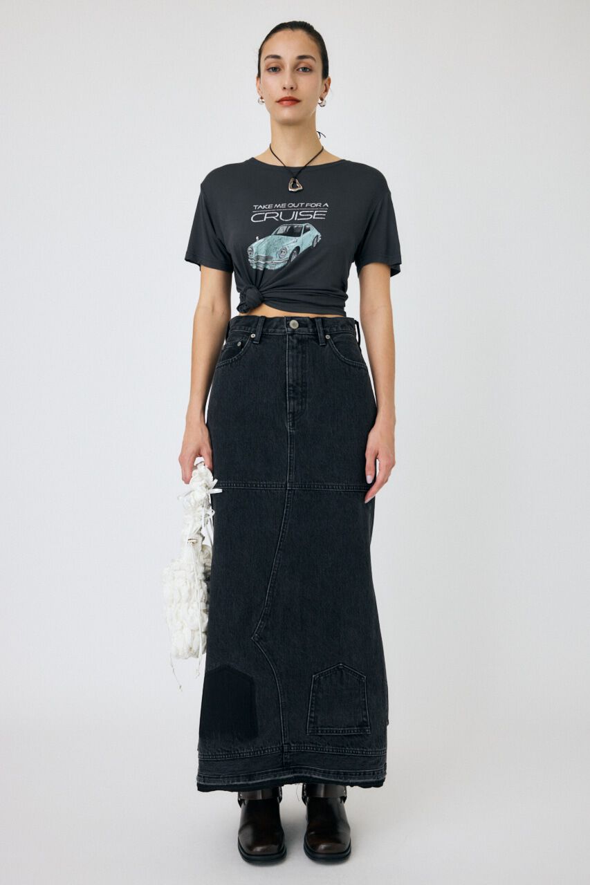 MOUSSY「UPSIDE DOWN REMAKE デニムスカート」|スカート|
