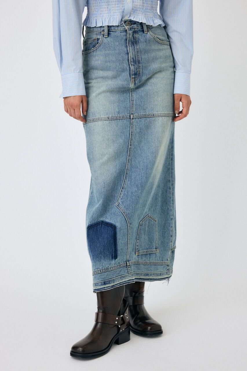 MOUSSY「UPSIDE DOWN REMAKE デニムスカート」|スカート|