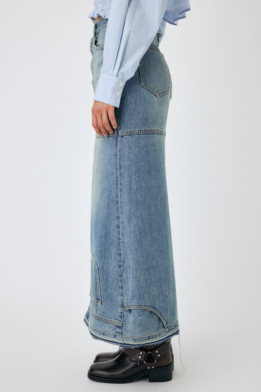 MOUSSY「UPSIDE DOWN REMAKE デニムスカート」|スカート|