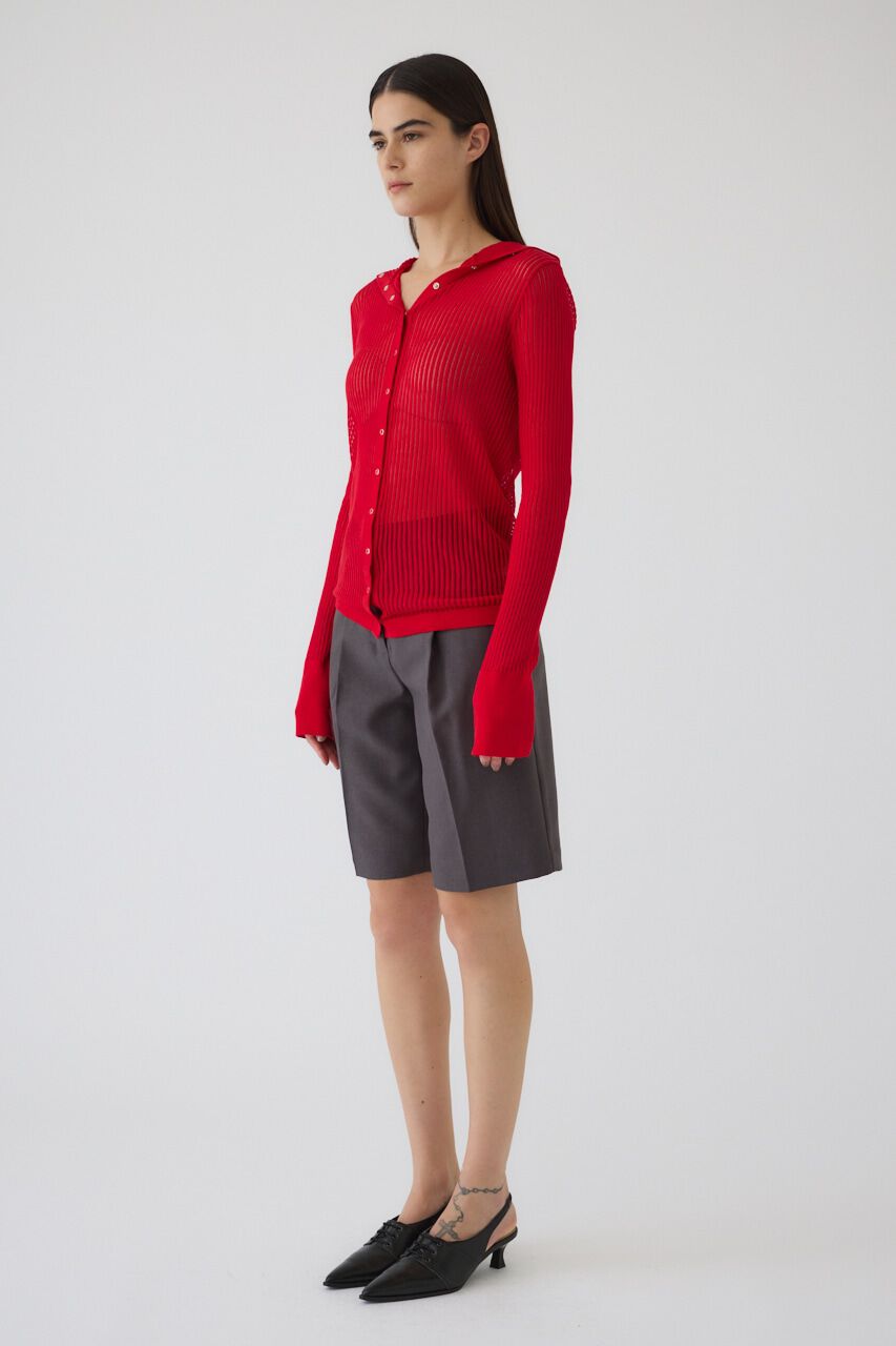 RIM.ARK 「Sheer ribbed hoodie」|ニット・セーター|