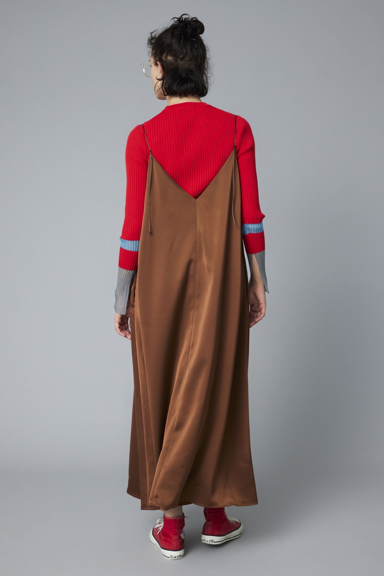 HeRIN.CYE「Back open satin dress」|ワンピース|