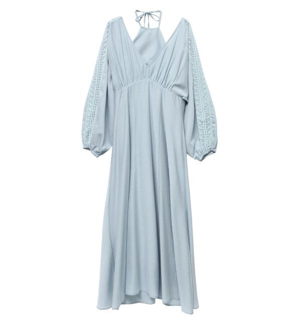 CALNAMUR「LAYERED DOLMAN OP/レイヤードドルマンワンピース」|ワンピース|アイスブルー